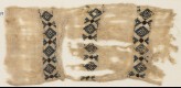Textile fragment with three bands of diamond-shapes