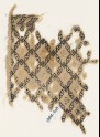 Textile fragment with grid of lozenges