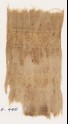 Textile fragment with two bands of medallions