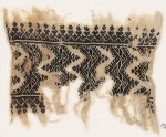Textile fragment with chevrons with hook borders