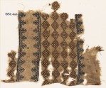 Textile fragment with linked squares