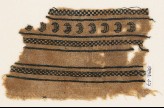 Textile fragment with crescents and chequers