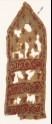 Tab with eagle blazons, chalices, and inscription, probably from an awning