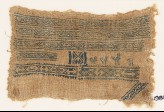 Sampler fragment with bands of diamond-shapes and ovals