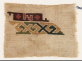 Sampler fragment with hooks and crosses