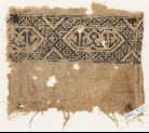 Textile fragment with band of linked hexagons (EA1984.528)