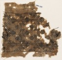 Textile fragment with chevrons and tendrils