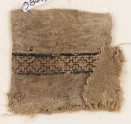Textile fragment with stepped diamond-shapes, possibly from a money pouch (EA1984.549)