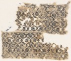 Textile fragment with diagonal grid containing rosettes (EA1984.561)