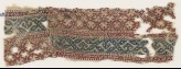 Textile fragment with grid and vines (EA1984.568)