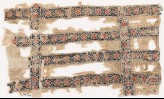 Textile fragment with six bands containing linked circles (EA1984.587)