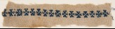 Textile fragment with row of Maltese crosses