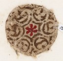 Textile fragment with rosette surrounded by six circles (EA1984.596)