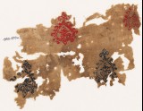 Textile fragment with hearts with trefoil points
