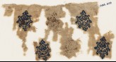 Textile fragment with six blazons