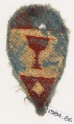 Textile fragment with heraldic blazon