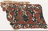 Textile fragment with vine, tendrils, and trefoils