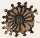 Textile fragment with rosette and trefoil finials