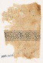 Textile fragment with band of interlacing and four-leaved tendrils
