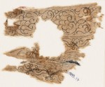 Textile fragment with palmettes, interlacing leaves, and tendrils
