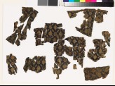 Group of textile fragments with medallions and stars