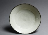 White ware dish with lotus decoration