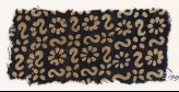 Textile fragment with S-shapes, rosettes, and quatrefoils