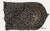 Tab with stylized flowering plant, rosette, and vine (EA1990.177)