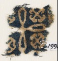Textile fragment with cross and Maltese crosses