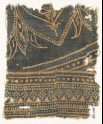 Textile fragment with arches and dotted rosettes (EA1990.228)