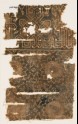 Textile fragment with rosettes, quatrefoils, and interlace based on script
