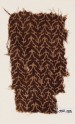 Textile fragment with linked chevrons and trefoils