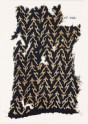 Textile fragment with linked chevrons and trefoils