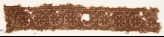 Textile fragment with rosettes in dotted frames