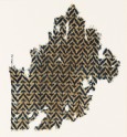 Textile fragment with linked chevrons and trefoils