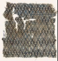 Textile fragment with linked chevrons and trefoils