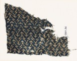 Textile fragment with linked chevrons and trefoils