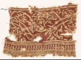 Textile fragment with vines and flowers