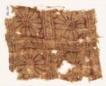 Textile fragment with rosettes in a grid (EA1990.371)