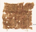 Textile fragment with rosettes in a grid (EA1990.372)