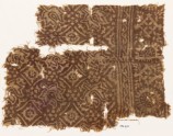 Textile fragment with flower-heads, stars, and squares (EA1990.373)