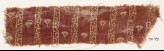 Textile fragment with flowers and bands of vine (EA1990.383)