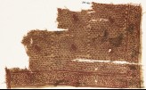 Textile fragment with stalk, leaves, and Persian-style script (EA1990.435)