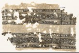 Textile fragment with bands of S-shapes, cartouches, stars, and interlace (EA1990.444)