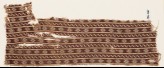 Textile fragment with linked S-shapes, squares, and rays (EA1990.465)