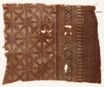 Textile fragment with interlocking spirals or rosettes