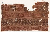 Textile fragment with bands of vines and serrated crosses (EA1990.544)