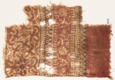 Textile fragment with tendrils, flower-heads, small flowers, and arches (EA1990.572)