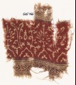 Textile fragment with stylized plants and vines (EA1990.589)