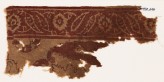 Textile fragment with leaves and flower-heads